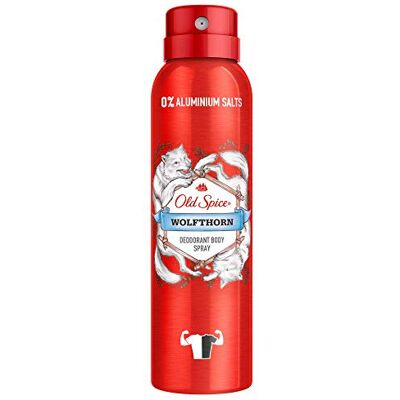 Old Spice Wolfthorn Deodorante spray per il corpo da uomo, 150 ml Old Spice Wolfthorn Deodorante spray per il corpo da uomo, 150 ml