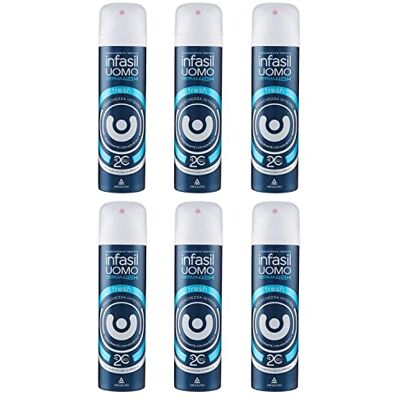 Infasil 6 X deodorante Spray Uomo FRESH Derma 48H Deo maschile anti odore Infasil 6 X deodorante Spray Uomo FRESH Derma 48H Deo maschile anti odore