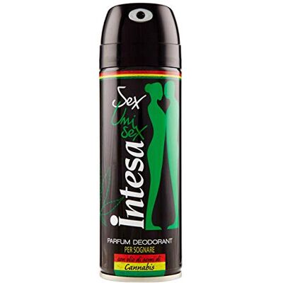 Intesa Parfum Cannabis Deodorante Unisex 125 ml, Giallo, L Intesa Parfum Cannabis Deodorante Unisex 125 ml, Giallo, L