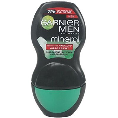 Garnier , deodorante Roll-On antitraspirante Mineral Extreme 72 Hours da 50 ml, confezione da 6 Garnier , deodorante Roll-On antitraspirante Mineral Extreme 72 Hours da 50 ml, confezione da 6