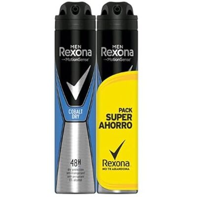 Rexona Deodorante Antitraspirante Pack Risparmio Cobalt 2x200 ml Rexona Deodorante Antitraspirante Pack Risparmio Cobalt 2x200 ml