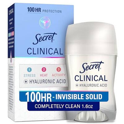 Secret Clinical Strength Invisible Solid Women's Antiperspirant & Deodorant Completely Clean Scent, 1.6 Fluid Ounce by Secret Clinical Strength Invisible Solid Women's Antiperspirant & Deodorant Completely Clean Scent, 1.6 Fluid Ounce by