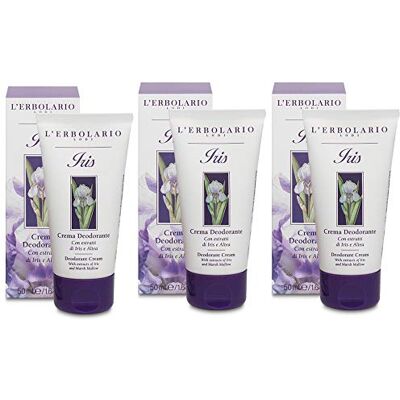 L'Erbolario 3 x IRIS Crema Deodorante 50 ml + Tisana Tisaniamo OMAGGIO Con Estratti di Iris e Altea, Fragranza Fiorita e Cipriata 3 confezione da 50 ml l'una L'Erbolario 3 x IRIS Crema Deodorante 50 ml + Tisana Tisaniamo OMAGGIO Con Estratti di Iris e Altea, Fragranza Fiorita e Cipriata 3 confezione da 50 ml l'una