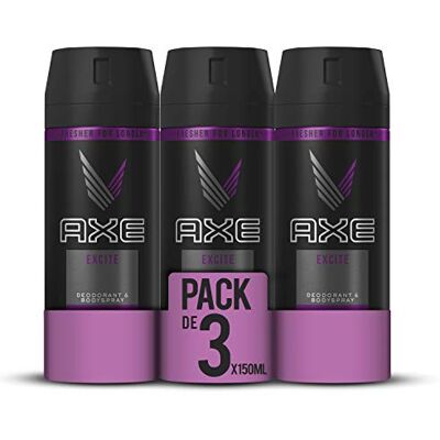 AXE - Deodorante Eccitare 150 ml (Paquete de 3) AXE - Deodorante Eccitare 150 ml (Paquete de 3)