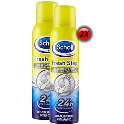 Scholl Pedorex Deodorante Spray Per Piedi 150ml, 24h Azione Antiodori Pacco da 2 Deodoranti Scholl Pedorex Deodorante Spray Per Piedi 150ml, 24h Azione Antiodori Pacco da 2 Deodoranti
