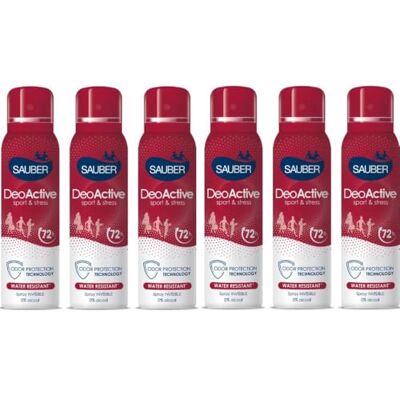 Sauber Set 6 Deodorante spray deoactive lunga durata 150 ml. Sauber Set 6 Deodorante spray deoactive lunga durata 150 ml.