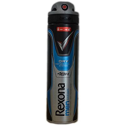 Rexona Deodorante spray da uomo, Cobalt Dry, anti-traspirante, 150 ml Rexona Deodorante spray da uomo, Cobalt Dry, anti-traspirante, 150 ml
