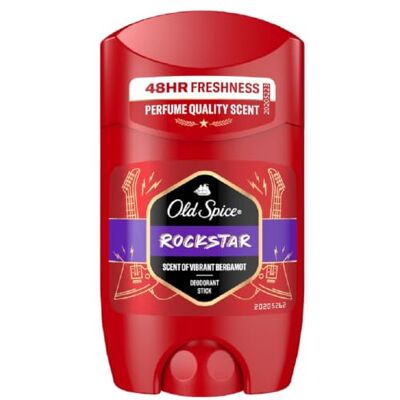 Old Spice Rockstar Deostick 6 x 50 ml senza sali di alluminio Freschezza 24/7 con uso quotidiano, profumo di lunga durata di qualità profumata, protegge dagli odori Old Spice Rockstar Deostick 6 x 50 ml senza sali di alluminio Freschezza 24/7 con uso quotidiano, profumo di lunga durata di qualità profumata, protegge dagli odori