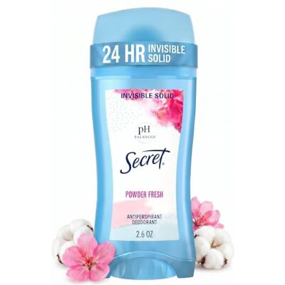 Secret Originale in polvere fresco profumo ph solida invisibile antitraspirante equilibrata e deodorante per donna Confezione da 1 Secret Originale in polvere fresco profumo ph solida invisibile antitraspirante equilibrata e deodorante per donna Confezione da 1