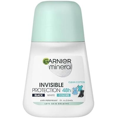Garnier DEO ROLL ON INVISIBLE BLACK AND WHITE CLEAN Cotton 50 ML PACK OF 3 Garnier DEO ROLL ON INVISIBLE BLACK AND WHITE CLEAN Cotton 50 ML PACK OF 3