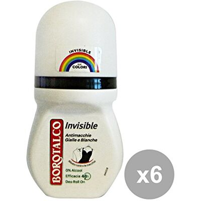 Borotalco Set 6 Deodorante Roll-On Invisible Cura Del Corpo Borotalco Set 6 Deodorante Roll-On Invisible Cura Del Corpo