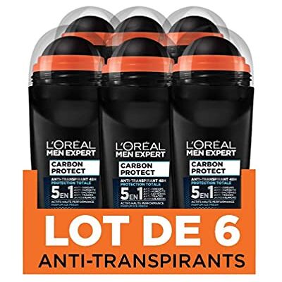 L'Oreal L'Oréal Paris L 'Oréal Carbon Protect Ice Fresh Deodorante Bille uomo Anti-traces 50 ml – Confezione da 6 L'Oreal L'Oréal Paris L 'Oréal Carbon Protect Ice Fresh Deodorante Bille uomo Anti-traces 50 ml – Confezione da 6