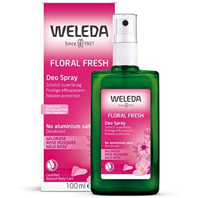 WELEDA Deodorante Rosa mosqueta, sensuale profumo con oli essenziali naturali di rosa e ylang-ylang, senza sali d'alluminio e dermatologicamente testato (1X100 ml) WELEDA Deodorante Rosa mosqueta, sensuale profumo con oli essenziali naturali di rosa e ylang-ylang, senza sali d'alluminio e dermatologicamente testato (1X100 ml)