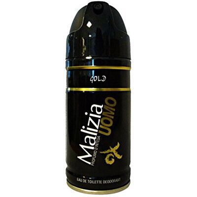 Malizia Set 12 Deodorante Uomo Gold 150 Ml. Spray Cura del Corpo, Multicolore, Unica Malizia Set 12 Deodorante Uomo Gold 150 Ml. Spray Cura del Corpo, Multicolore, Unica