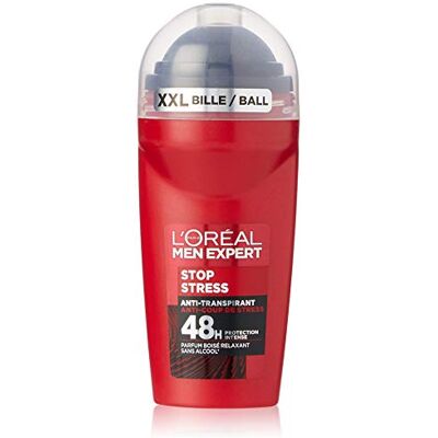 L'Oreal Stop Stress Anti-Traspirante 48H Sfera 50 ml, Roll on, Fresca L'Oreal Stop Stress Anti-Traspirante 48H Sfera 50 ml, Roll on, Fresca