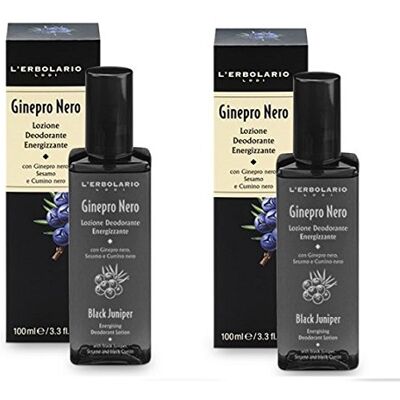 L'Erbolario L 'ERBOLARIO GINEPRO NERO LOZIONE DEODORANTE ENERGIZZANTE 100ML 2 CONFEZIONI L'Erbolario L 'ERBOLARIO GINEPRO NERO LOZIONE DEODORANTE ENERGIZZANTE 100ML 2 CONFEZIONI