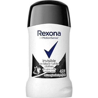 Rexona , deodorante antitraspirante stick Invisible on Black + White Clothes – 40 g Rexona , deodorante antitraspirante stick Invisible on Black + White Clothes – 40 g