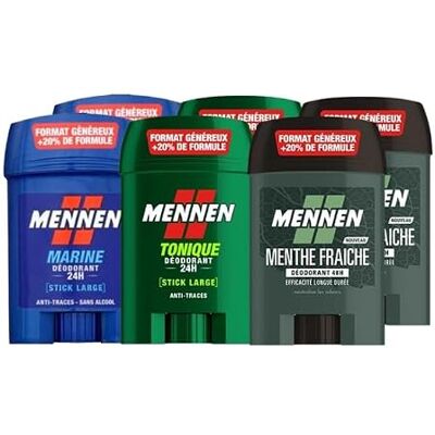 L'ORÉAL Mennen Set di 6 deodoranti, tonico 24h x2, Marine 24h x2 e Natural Force 48h x2, bastoncini larghi senza alcool anti impronte L'ORÉAL Mennen Set di 6 deodoranti, tonico 24h x2, Marine 24h x2 e Natural Force 48h x2, bastoncini larghi senza alcool anti impronte