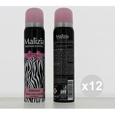 Malizia Set 12 Deodorante Donna Spray 100 Intense profumo per il corpo Malizia Set 12 Deodorante Donna Spray 100 Intense profumo per il corpo