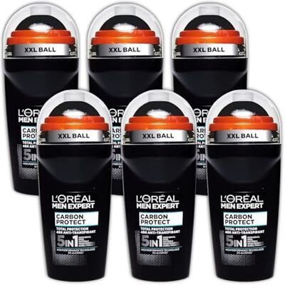 L'ORÉAL Paris Men Expert Carbon Protect 48H deodorante roll-on anti-traspirante 50ml L'ORÉAL Paris Men Expert Carbon Protect 48H deodorante roll-on anti-traspirante 50ml