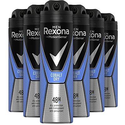 Rexona Cobalt Deodorante spray Men, confezione da 6 (6 x 150 ml) Rexona Cobalt Deodorante spray Men, confezione da 6 (6 x 150 ml)
