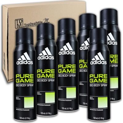 Adidas TopDealMile Deodorante spray da uomo, 6 x 150 ml Adidas TopDealMile Deodorante spray da uomo, 6 x 150 ml