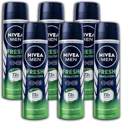NIVEA Deodorante spray Men Fresh Sensation, 6 x 150 ml NIVEA Deodorante spray Men Fresh Sensation, 6 x 150 ml