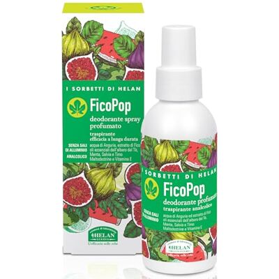 Helan I Sorbetti FicoPop Deodorante Uomo e Donna Spray Analcolico Traspirante Pelli Sensibili Senza Sali di Alluminio dal Profumo Fresco con Vitamina E, Oli Essenziali di Te, Salvia e Timo, 00 ml Helan I Sorbetti FicoPop Deodorante Uomo e Donna Spray Analcolico Traspirante Pelli Sensibili Senza Sali di Alluminio dal Profumo Fresco con Vitamina E, Oli Essenziali di Te, Salvia e Timo, 00 ml