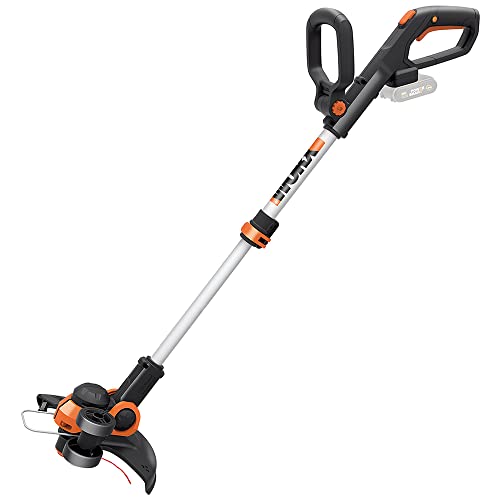 Worx Decespugliatore Tagliabordi a Batteria, Diametro di Taglio 30 cm, 1 Filo 1,65 mm, 20 V Solo Corpo Macchina senza batteria e caricabatteria