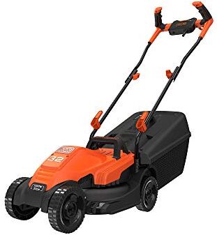 Black & Decker -QS RASAERBA 1200 W, LARGHEZZA TAGLIO 32 CM, 3 ALT. TAGLIO 20-40-60 MM, E-DRIVE, CAPACITA' CESTO 35 L, IMPUGNATURA VERSIONE BIKE