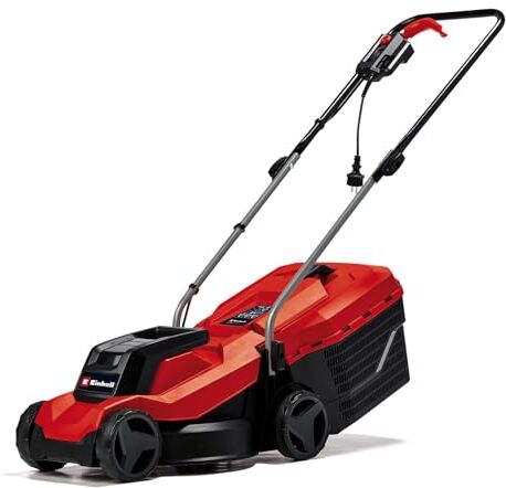 Einhell tosaerba elettrico GC-EM 1000/32 (1.000 W, larghezza di taglio 32 cm, fino a 300 m², cesto raccoglierba da 30 l, altezza di taglio 30-70 mm, manubrio pieghevole)