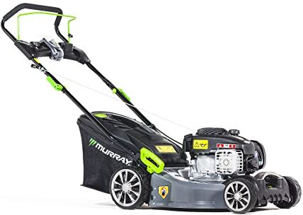 Murray Tagliaerba a Scoppio "" Spingitore 2-in-1 Tagliaerba a Benzina, 46 cm Rasaerba a Scoppio con Raccoglitore D'erba da 50 Litri Tosaerba a Scoppio con Motore Briggs & Stratton