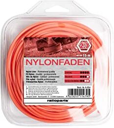 Ratioparts Filo in nylon da 2,7 mm Copolymer, 15 m, 6 spigoli, colore: Arancione