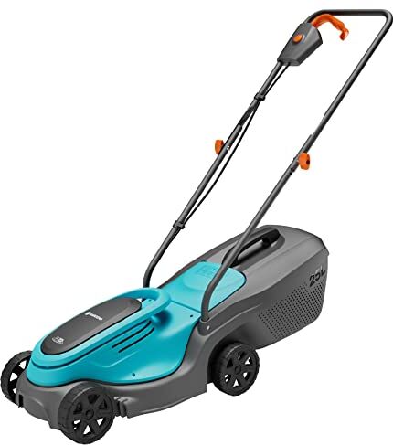 Gardena Rasaerba PowerMax 30/18V P4A senza batteria: larghezza di taglio 30 cm, altezza di taglio 35–65 mm, capacità 25 l, impugnatura ergonomica, asta pieghevole, motore brushless ()