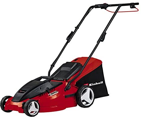 Einhell Tagliaerba elettrico GC-EM 1500/36 (motore di potenza di carbonio 1500 W, larghezza di taglio 36 cm, scatola collettore 38 l, per superfici di prato 600 m², altezza di taglio 25-65 mm)