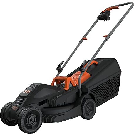 Black & Decker ? Tagliaerba Elettrico Ampiezza Taglio 32 Cm, Capacità Di Raccolta 35 Litri, Nero Arancione