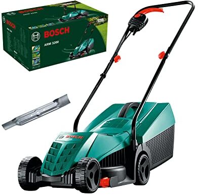 Bosch Rasaerba Elettrico Arm 3200, 1200 W, Larghezza Di Taglio 32 Cm, Verde