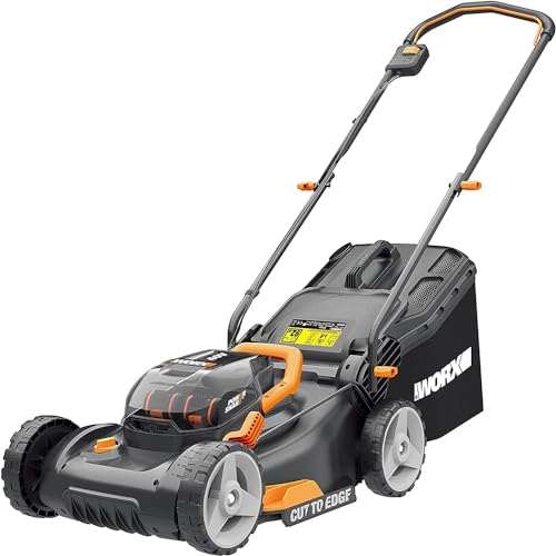 WORX tosaerba a batteria 40 V – tosaerba professionale con funzione di pacciamatura e batteria PowerShare – tosaerba senza cavo – ideale per giardini fino a 500 m²