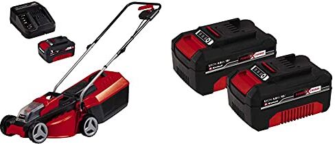 Einhell Tosaerba A Batteria Ge-Cm 18/30 Li Kit Power X-Change, Li-Ion, 18 V & Originale Batteria Pxc-Twinpack 4.0 Ah Power X-Change, Li-Ion, 18 V