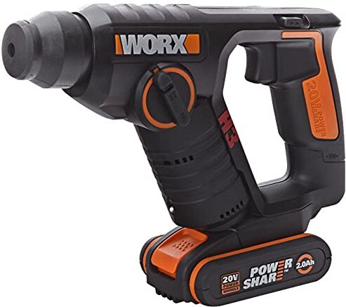 WORX H3 Tassellatore pneumatico/trapano/avvitatore, 3 in 1 -1,5 j-20V con 2 batterie da 2.0Ah