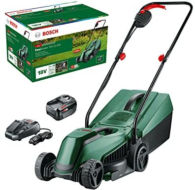 Bosch Rasaerba a batteria EasyMower 18V-32-200 (1 da 4,0 Ah, 18 Volt System, Larghezza di taglio: 32 cm, in confezione cartone)