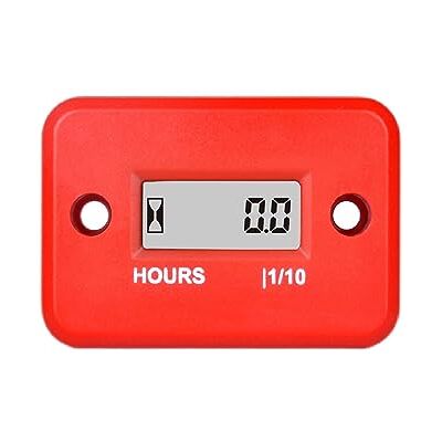 Runleader Contatore Ore Digitale per Piccoli Motori Impermeabile IP68,Rosso RL-HM006A Per Motori a Benzina Tosaerba, Generatore, Compressore, Moto, ATV, Fuoribordo, Motosega e Trattore Runleader Contatore Ore Digitale per Piccoli Motori Impermeabile IP68,Rosso RL-HM006A Per Motori a Benzina Tosaerba, Generatore, Compressore, Moto, ATV, Fuoribordo, Motosega e Trattore