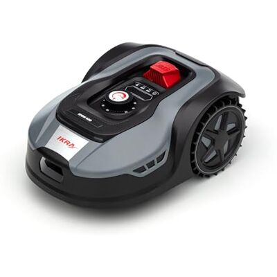 IKRA robot rasaerba iROM 600 per prati fino a 600m², Wifi o Bluetooth, controllo tramite app, multizona, incl. stazione di ricarica e sensore pioggia, 6 lame di ricambio IKRA robot rasaerba iROM 600 per prati fino a 600m², Wifi o Bluetooth, controllo tramite app, multizona, incl. stazione di ricarica e sensore pioggia, 6 lame di ricambio
