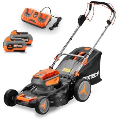 Fuxtec Tosaerba Batteria FX-E2RM46SET • Potente 40V Larghezza Tagio 46cm Incluso due batterie 4Ah • Doppio caricabatterie rapido • Cesto raccolta 50L • Funzione mulching • Scarico laterale Fuxtec Tosaerba Batteria FX-E2RM46SET • Potente 40V Larghezza Tagio 46cm Incluso due batterie 4Ah • Doppio caricabatterie rapido • Cesto raccolta 50L • Funzione mulching • Scarico laterale