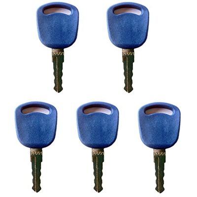 Generic 5 pezzi di ricambio per attrezzature pesanti chiavi di accensione 14601 chiave per trattori escavatori case New Holland 82030144 Generic 5 pezzi di ricambio per attrezzature pesanti chiavi di accensione 14601 chiave per trattori escavatori case New Holland 82030144