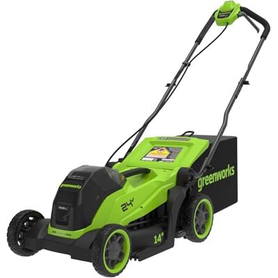 Greenworks 24V Tagliaerba a batteria, larghezza di taglio 36 cm, fino a 400 m², regolazione altezza taglio centrale 6 posizioni 20-80 mm, senza batteria e caricabatteria LM3612 Greenworks 24V Tagliaerba a batteria, larghezza di taglio 36 cm, fino a 400 m², regolazione altezza taglio centrale 6 posizioni 20-80 mm, senza batteria e caricabatteria LM3612