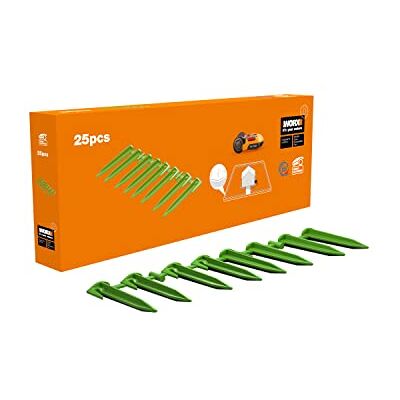 WORX Picchetti per robot tosaerba Landroid, set da 25 pezzi, biodegradabili, accessori originali di WORX Picchetti per robot tosaerba Landroid, set da 25 pezzi, biodegradabili, accessori originali di