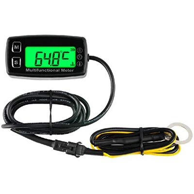 Runleader Contatore Ore Digitale & Tachimetro, Sensore Temperatura Motore RL-HM035T-TS002 Allarme RPM & Temperatura Batteria Sostituibile Compatibile Motori Benzina Tosaerba Generatori Fuoribordo Runleader Contatore Ore Digitale & Tachimetro, Sensore Temperatura Motore RL-HM035T-TS002 Allarme RPM & Temperatura Batteria Sostituibile Compatibile Motori Benzina Tosaerba Generatori Fuoribordo