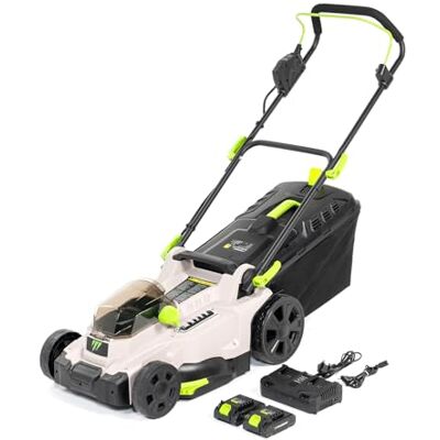 Murray Rasaerba a Batteria 2x20V Li-Ion con Motore a Induzione (2900 giri/min) – Larghezza di Taglio 37 cm, Raccoglierba da 35L, 6 Altezze – Taglio: Mulching, Posteriore, Cesto Murray Rasaerba a Batteria 2x20V Li-Ion con Motore a Induzione (2900 giri/min) – Larghezza di Taglio 37 cm, Raccoglierba da 35L, 6 Altezze – Taglio: Mulching, Posteriore, Cesto