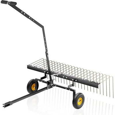 Wiltec Strigliatore a molle trainato per prato 60" Larghezza di lavoro 148 cm Arieggiatore per trattorini Quad Wiltec Strigliatore a molle trainato per prato 60" Larghezza di lavoro 148 cm Arieggiatore per trattorini Quad